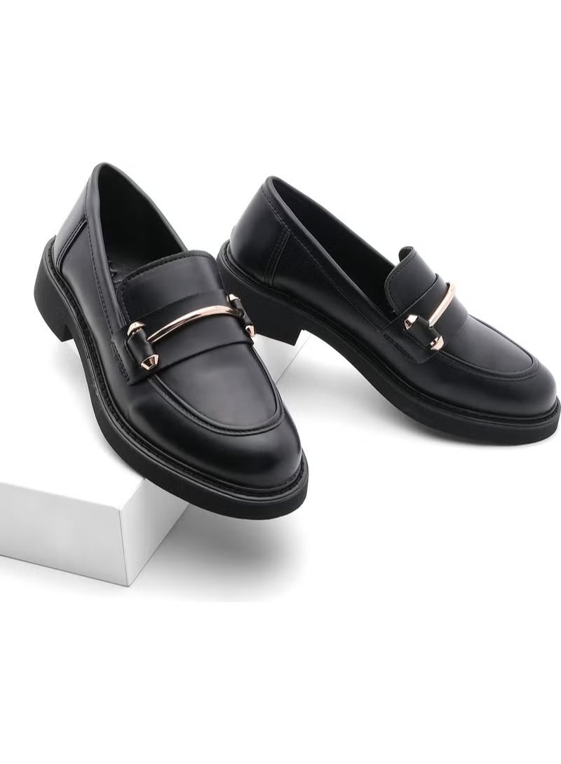 MARJIN Women's Loafer Moccasin Casual Buckle Daily Shoes Forye - Image 1